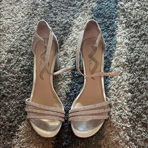 Vince Silver Strappy Heels